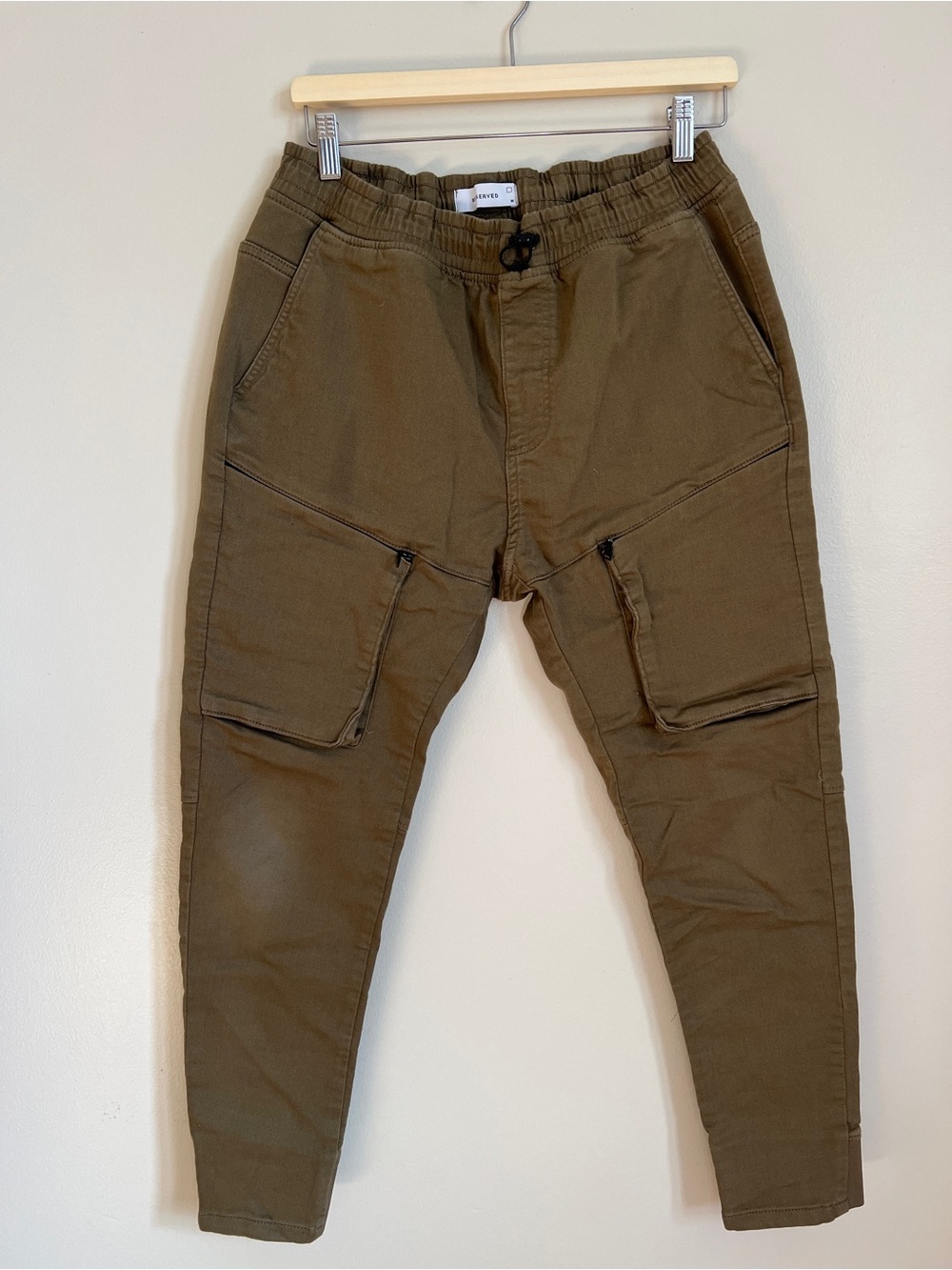 Reserved Men's Olive Cargo Jogger Pants